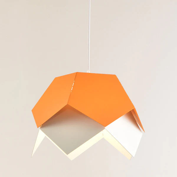 Bedroom Folded Paper Colorful Wrought Iron Pendant Lamp