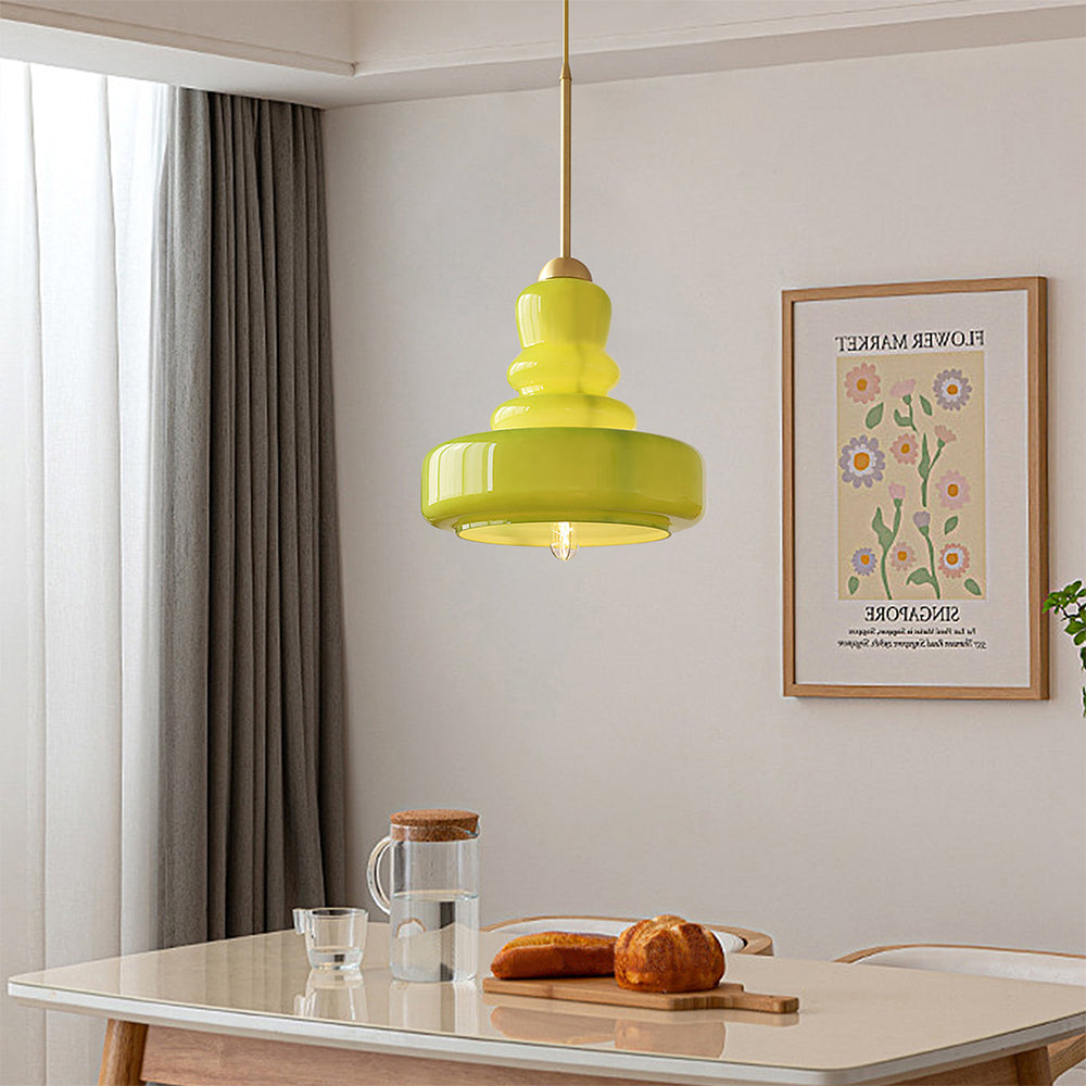 Vintage Colorful Gourd Pendant Hanging Lamp