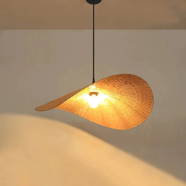 Handmade Natural Bamboo Wicker Pendant Lamp For Living Room