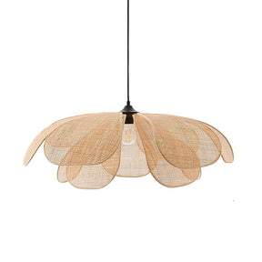 Rattan Petal Rustic Lamp Shade Pendant Light