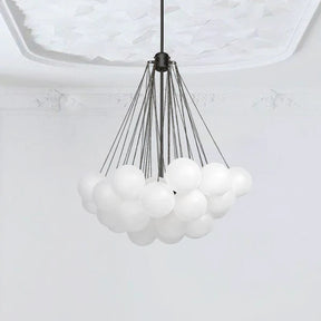 Bubble Chandelier Nordic Frosted Glass Ball Chandelier for Dining Room