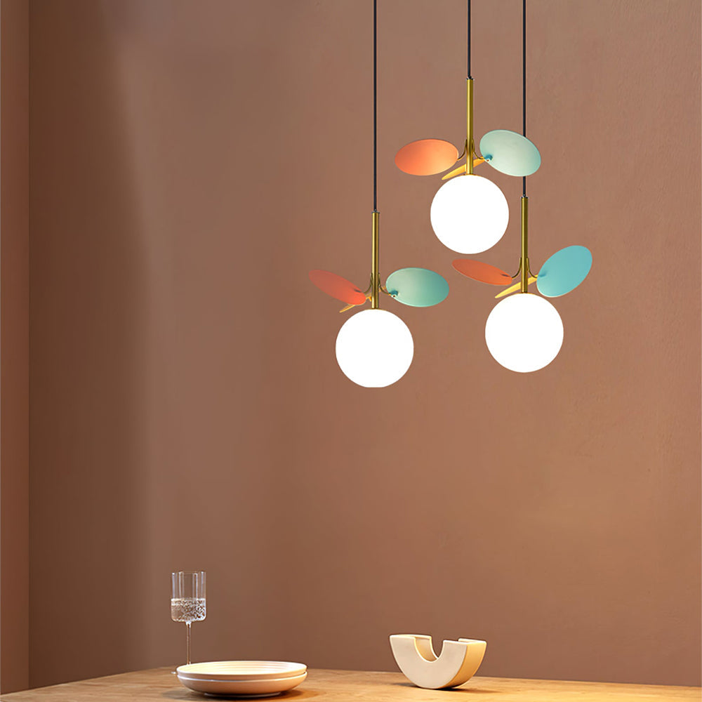 Light Source Pendent Lamp Glass Lampshade Chandelier Personality Art PVC Suspension Pendant Light -Lampsmodern