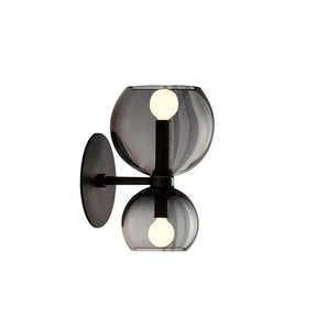 2 Heads Glass Bedroom Wall Sconce
