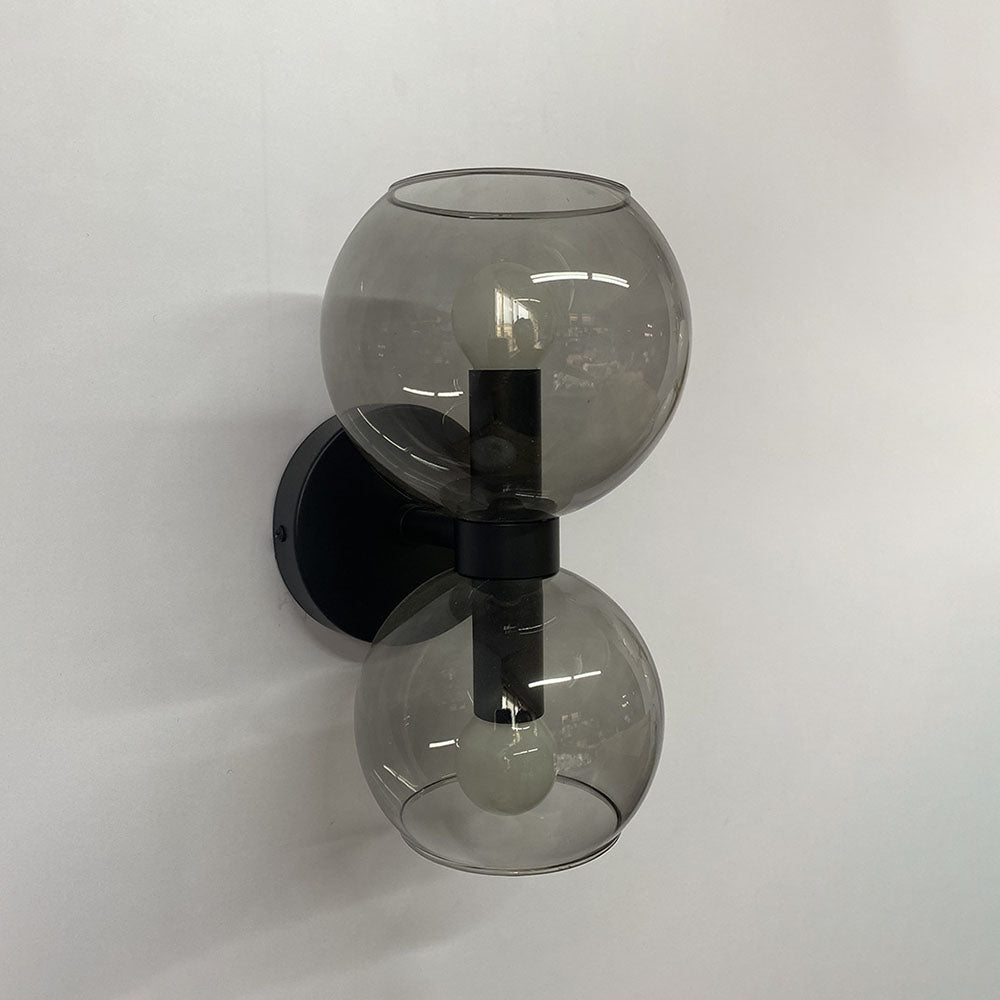 2 Heads Glass Bedroom Wall Sconce