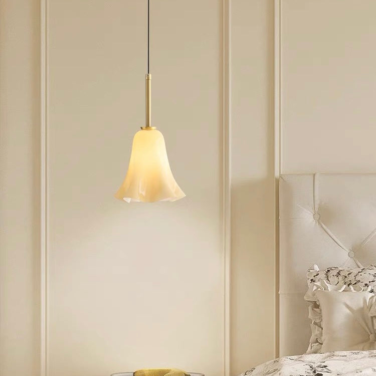 Bauhaus Retro Glass Flower Bedroom Hanging Light