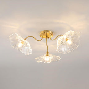 Vintage Lotus Leaf Glass Ceiling Light -Homdiy