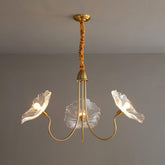 Modern Lotus Leaf Glass Living Room Chandelier -Homdiy