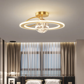 Modern Golden Starry Glass Ceiling Lamp