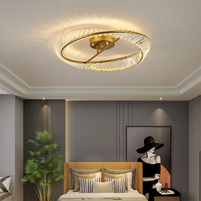 Modern Round LED Crystal Ceiling Lamp For Living Room