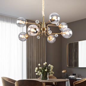 Gold Glass Modern LED chandelier