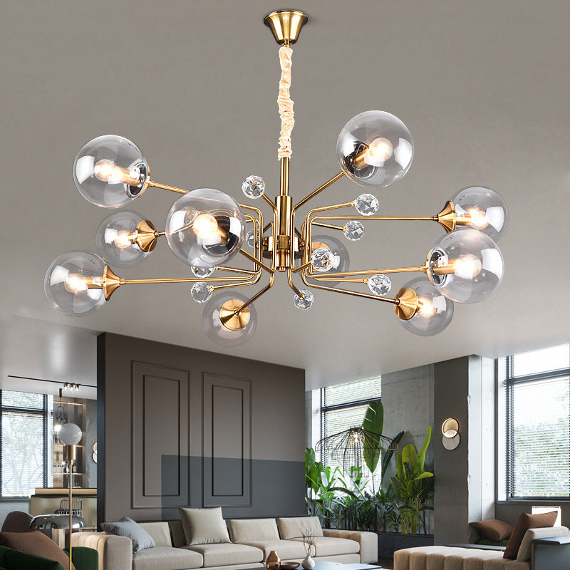 Gold Glass Modern LED chandelier