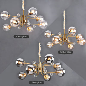 Gold Glass Modern LED chandelier