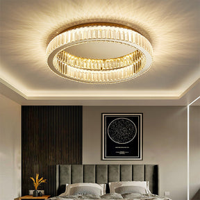 Round Crystal Ceiling Lights in Gold Color