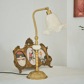 Nouveau Fashion Floral Brass Table Lamp