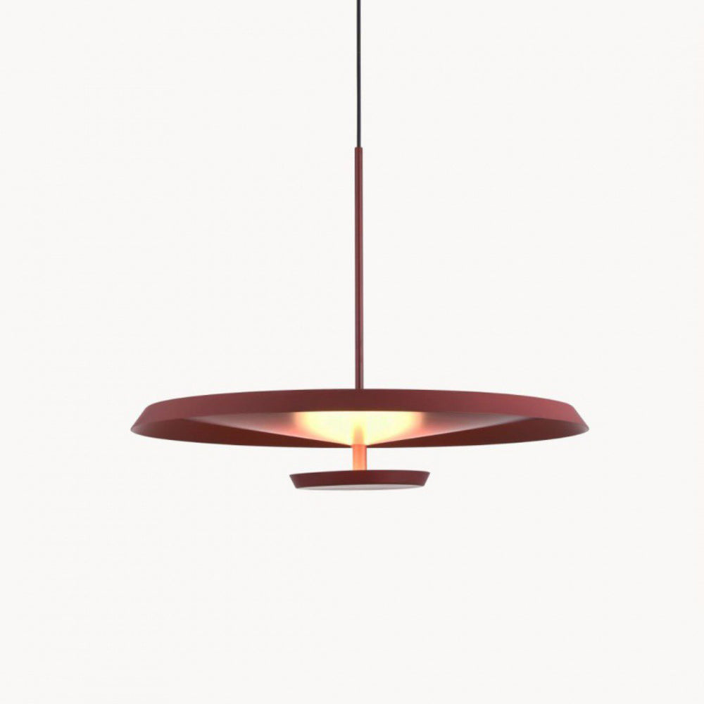 Modern LED Hanging Light Fixtures Round Plate Pendant Lights -Lampsmodern