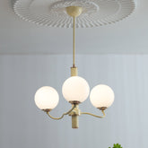 Vinatge White Bubble Globe Chandelier