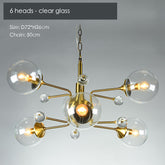 Gold Glass Modern LED chandelier