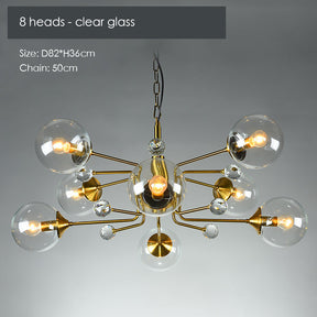 Gold Glass Modern LED chandelier