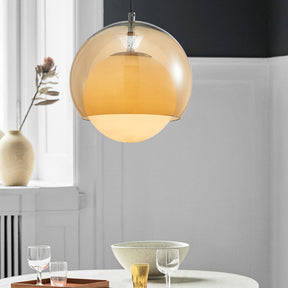 Vintage Bauhaus Glass Ball Pendant Light