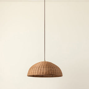 Simple Rattan Dome Pendant Light -Homdiy